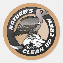 Pegatina Redonda La naturaleza limpia al equipo