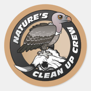 Pegatina Redonda La naturaleza limpia al equipo