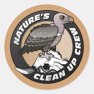 Pegatina Redonda La naturaleza limpia al equipo