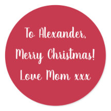 La Navidad de los zancos rojos de mamá de la etiqu