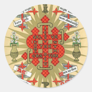 Pegatina Redonda La Navidad iluminada del símbolo