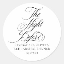 La noche antes de la cena de ensayo