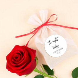 Pegatina Redonda La noche antes de la cena del ensayo Boda