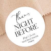 La noche antes de la cena mínima del ensayo Boda