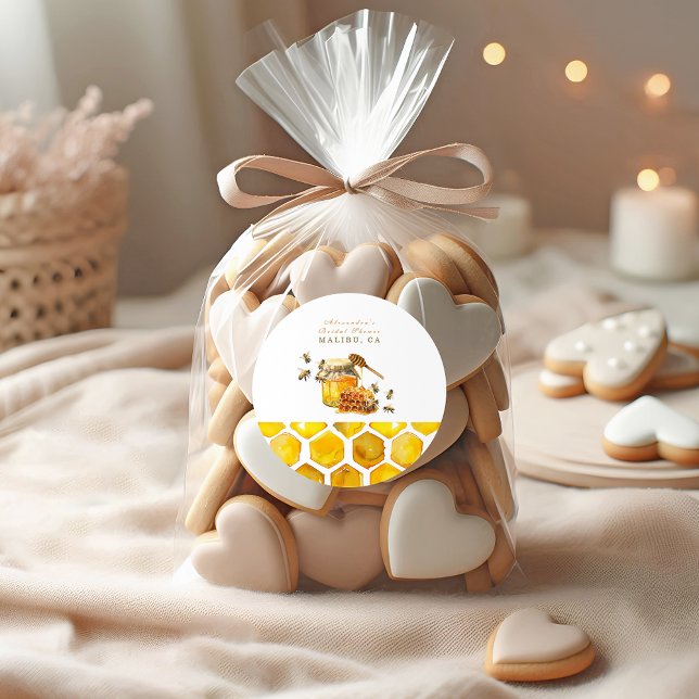 Pegatina Redonda La novia a ser ducha de panal (Subido por el creador)