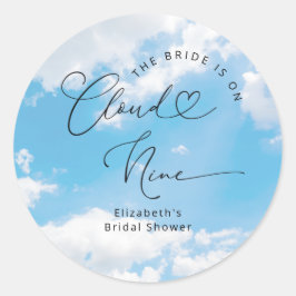 Pegatina Redonda La Novia Está En La Gloria Cumpleaños Sorpresa par