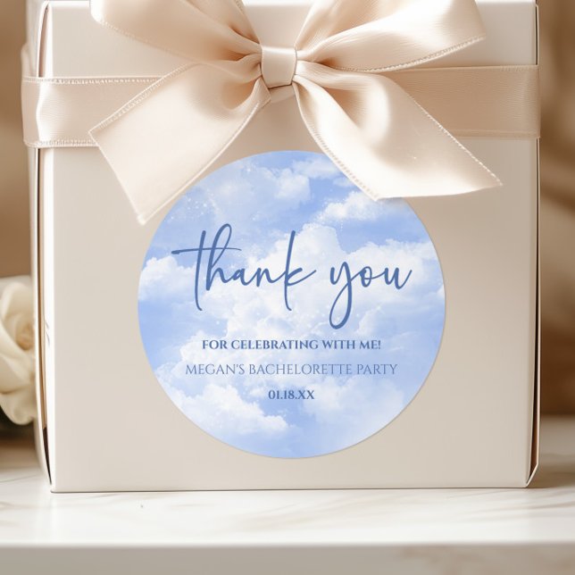 Pegatina Redonda La Novia Está En La Novena Nube Fiesta de Despedid (Subido por el creador)