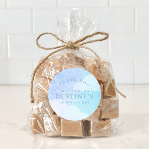 Pegatina Redonda La novia está en la nube Nueve duchas nupciales gr