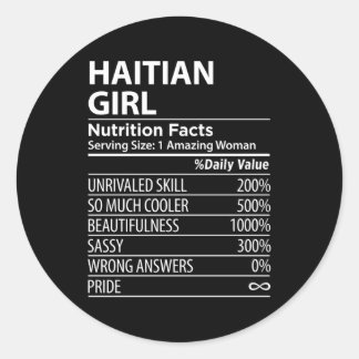 Pegatina Redonda La nutrición haitiana en Haití