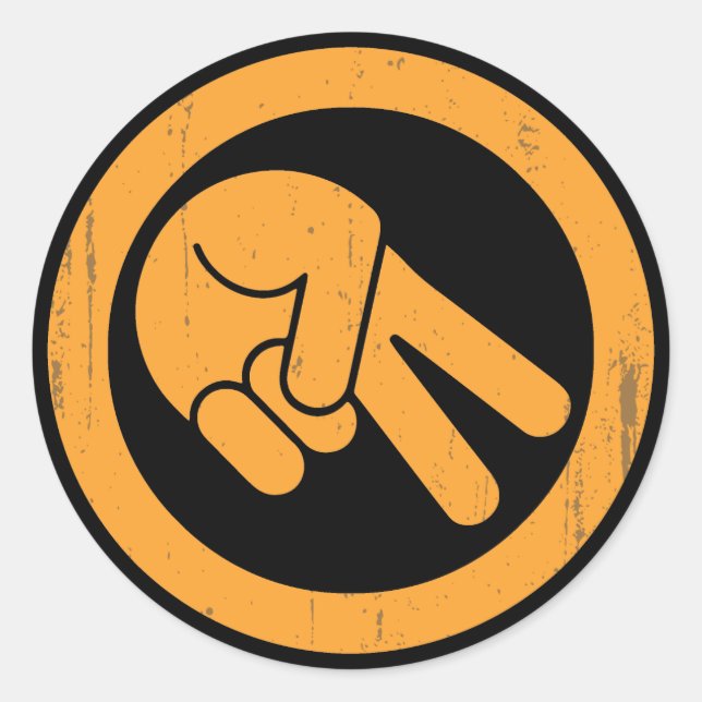 Pegatina Redonda La ola (Anverso)