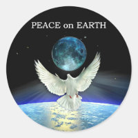 La paloma de la paz sobre el planeta Tierra Clásic