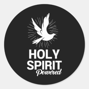 Pegatina Redonda La Paloma Del Espíritu Alimentó Regalos Cristianos