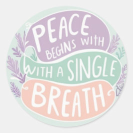 Pegatina Redonda La paz comienza con los Pegatinas