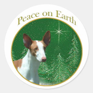 Pegatina Redonda La paz en Ibiza