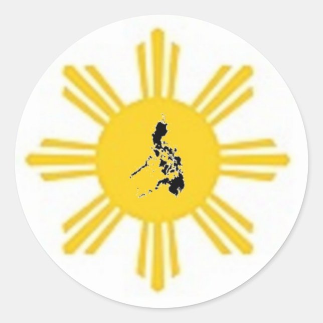 Pegatina Redonda La perla de Oriente (Anverso)