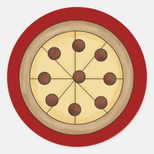 Pegatina Redonda La Personalizado italiana, la pizza, la comida del