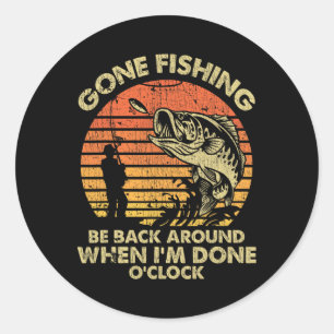Pegatina Redonda La pesca ya no está cuando termine