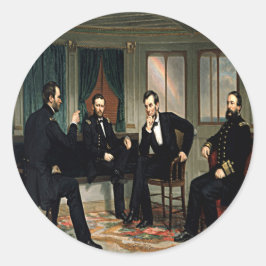 Pegatina Redonda La pintura de los pacíficos de 1868