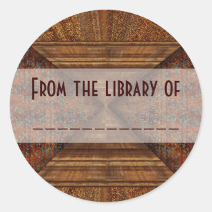 Pegatina Redonda La pirámide de oro de Topacio, arte abstracto