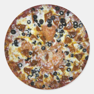 Pegatina Redonda La pizza de Works