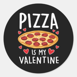 Pegatina Redonda La pizza es mi Valentina hombres mujeres chicos gr