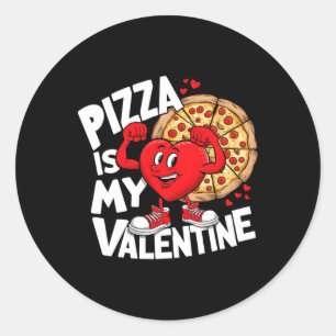 Pegatina Redonda La pizza gastronómica es mi meme valen de San Vale