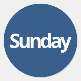 Pegatina Redonda La planificación del domingo día suministros senci
