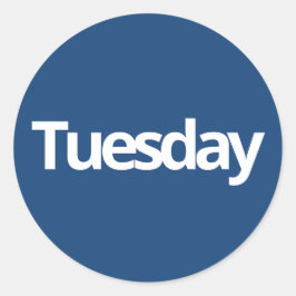 Pegatina Redonda La planificación del martes día suministros sencil