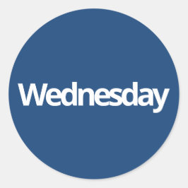 Pegatina Redonda La planificación del miércoles día suministros sen