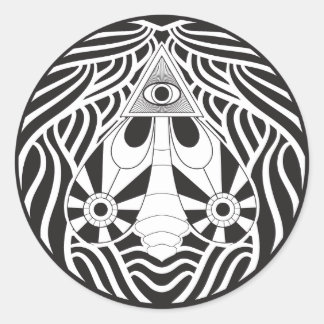 Pegatina Redonda La polilla de todos los que ven