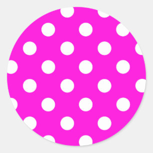 Pegatina Redonda La polka hace magenta #FF00DC