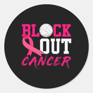 Pegatina Redonda La prevención del cáncer de mama en voleibol impid