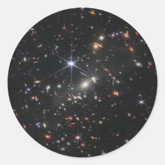 Pegatina Redonda La primera visión profunda de campo del universo d