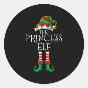 Pegatina Redonda la princesa elf navidades graciosos que hacen coin