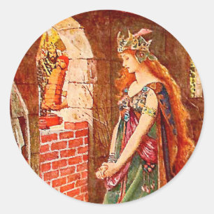 Pegatina Redonda La princesa Imprisoned