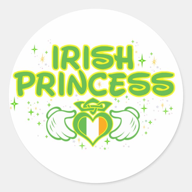 Pegatina Redonda La Princesa Irlandesa (Anverso)