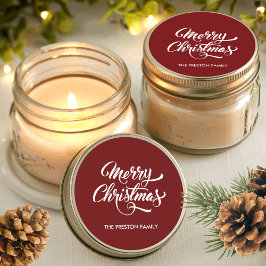 Pegatina Redonda La profunda navidad de los feriados rojos