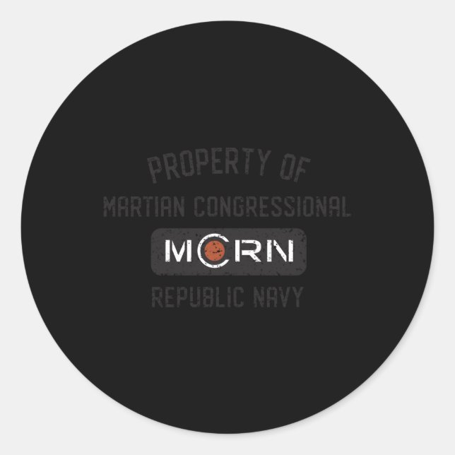 Pegatina Redonda La Propiedad Expanse De Mcrn (Anverso)