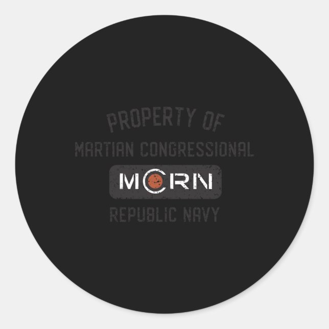 Pegatina Redonda La Propiedad Expanse De Mcrn (Anverso)