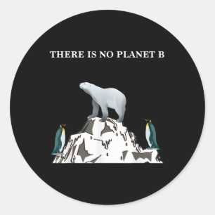 Pegatina Redonda La protección del medio ambiente salva la camiseta