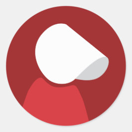 Pegatina Redonda La protesta feminista de la niñera |