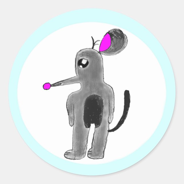 Pegatina Redonda La RAT en el GORRA (Anverso)