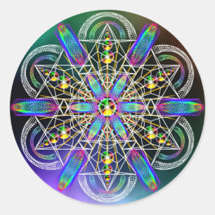 Pegatina Redonda La Realidad Es Frecuencia