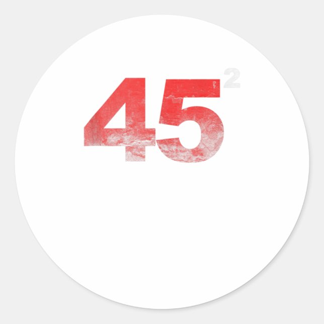 Pegatina Redonda La reelección de Trump 45 al cuadrado en vinta ang (Anverso)