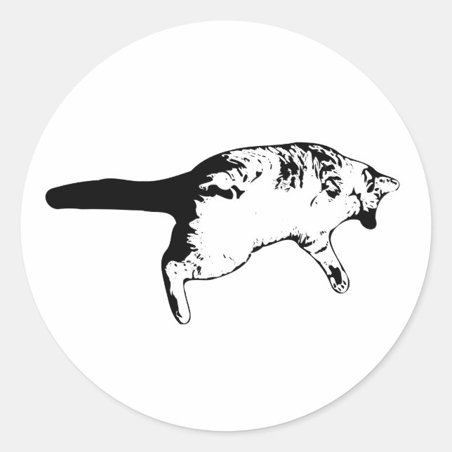 Pegatina Redonda La reproducción con lápiz en formato compacto (Anverso)