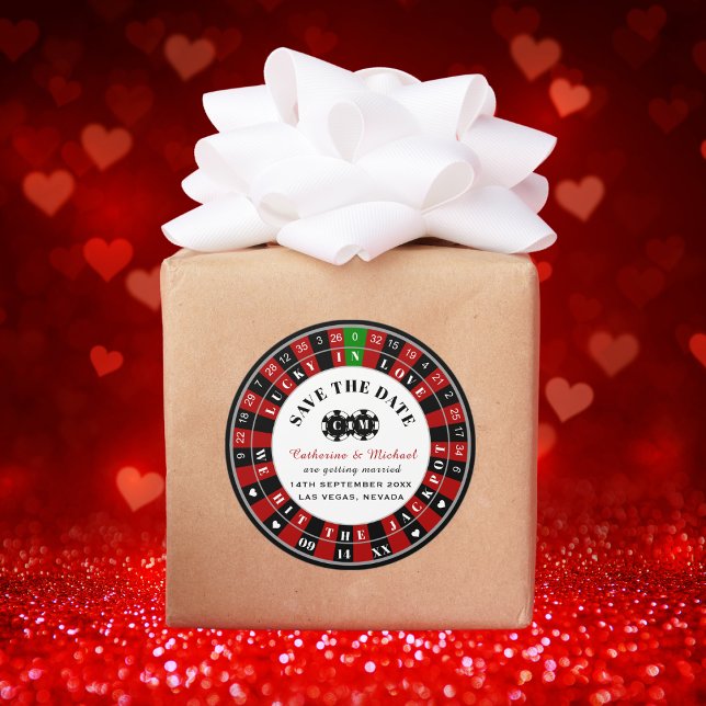 Pegatina Redonda La Rueda De La Ruleta Del Casino De Las Vegas Ahor (Subido por el creador)