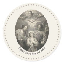 La Sagrada Familia y la Santísima Trinidad Pegatin