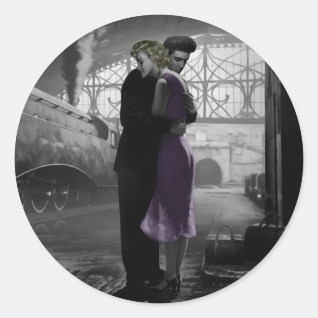 Pegatina Redonda La salida del amor (Anverso)