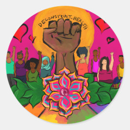 Pegatina Redonda La salud es para todos Pegatinas