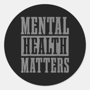 Pegatina Redonda La Salud Mental S El Mes De Conciencia Terminan Co